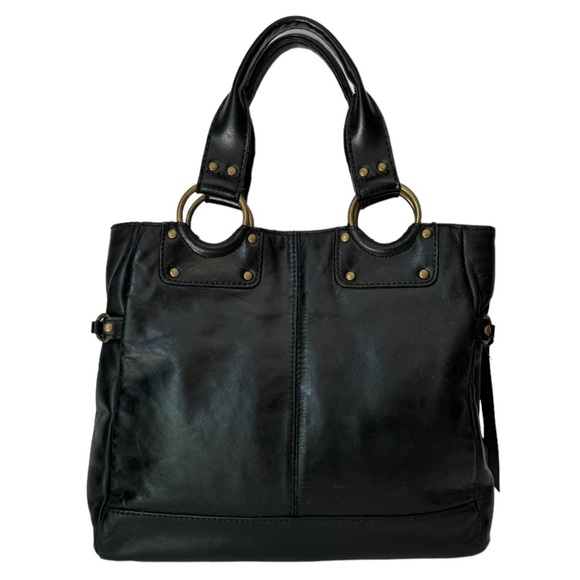 Kenneth Cole Reaction Black Nappa Leather Tote - Picture 3 of 16